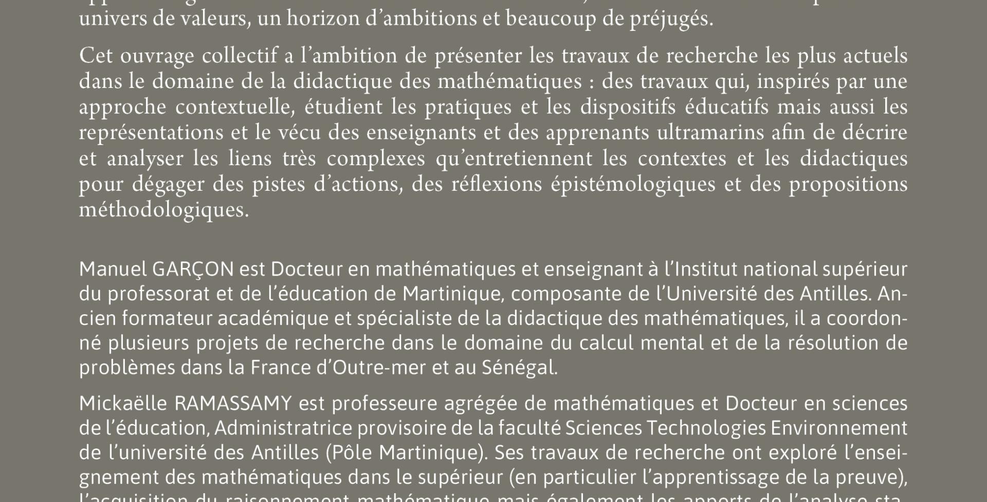 4è de couverture Mathématiques